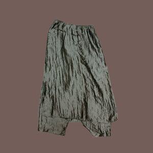 Barbara Lesser Draped Skort | Metallic Bronze | Size 8 | Vintage